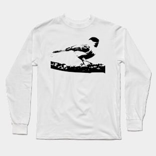 Monochrome cute bird Long Sleeve T-Shirt